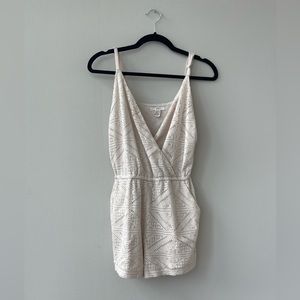 Forever21 beige cream shorts romper in size small